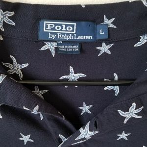 Polo Ralph Lauren Starfish Print Navy Blue Shirt.